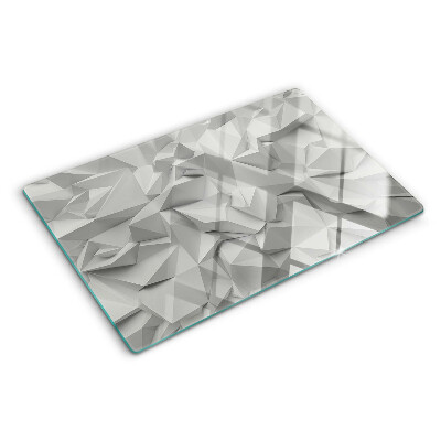 Tocător din sticlă Model 3D abstract în nuanțe de gri