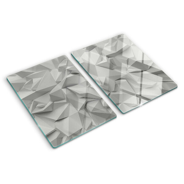Tocător din sticlă Model 3D abstract în nuanțe de gri