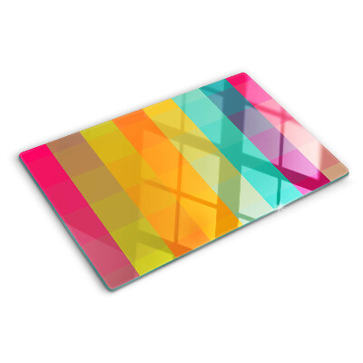 Tocător sticlă Geometrie colorată cu gradient