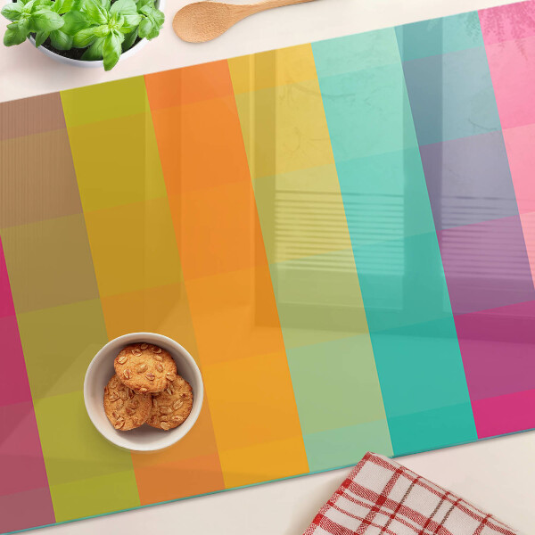 Tocător sticlă Geometrie colorată cu gradient