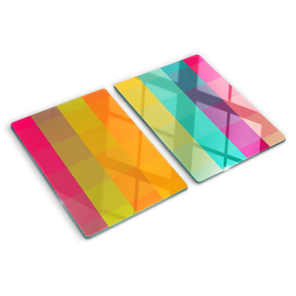 Tocător sticlă Geometrie colorată cu gradient