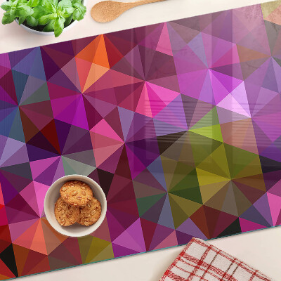 Tocător de bucătărie Geometrie în nuanțe de roz și violet