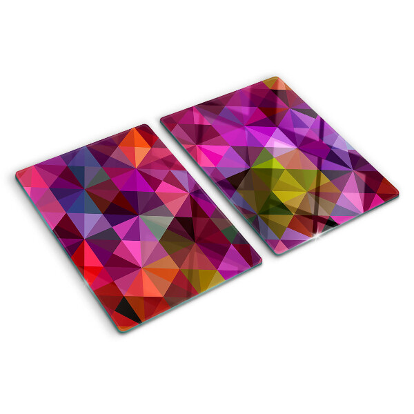 Tocător de bucătărie Geometrie în nuanțe de roz și violet