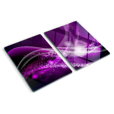 Tocător sticlă Valuri violete cu efect de lumină