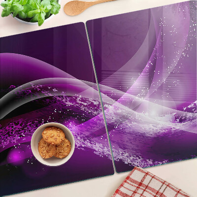 Tocător sticlă Valuri violete cu efect de lumină
