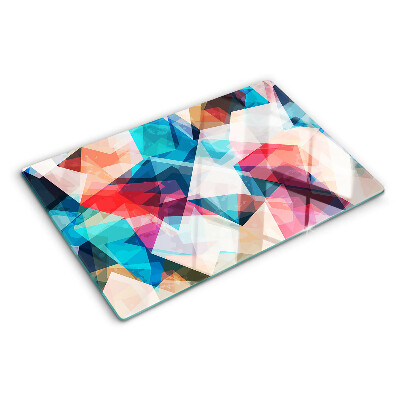 Tocător sticlă Geometrii abstracte în culori pastelate