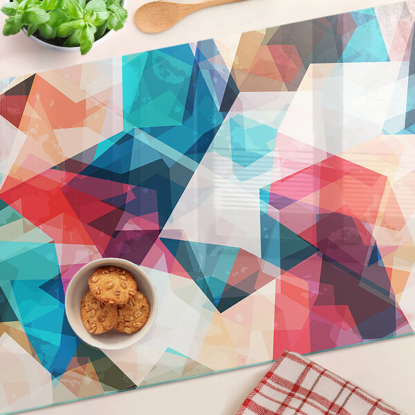 Tocător sticlă Geometrii abstracte în culori pastelate