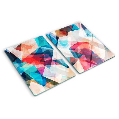 Tocător sticlă Geometrii abstracte în culori pastelate