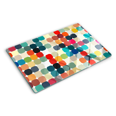Tocător de bucătărie Cercuri colorate într-o grilă