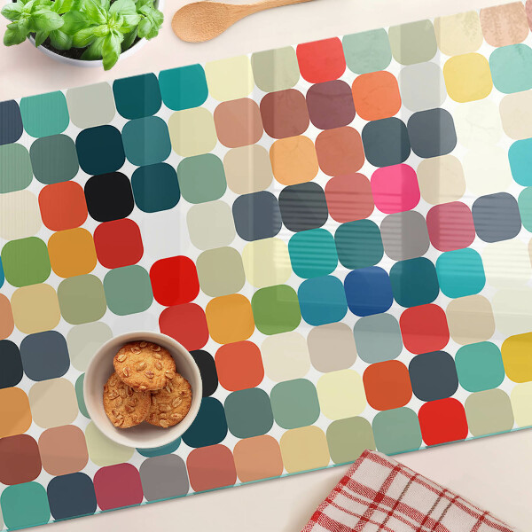Tocător de bucătărie Cercuri colorate într-o grilă