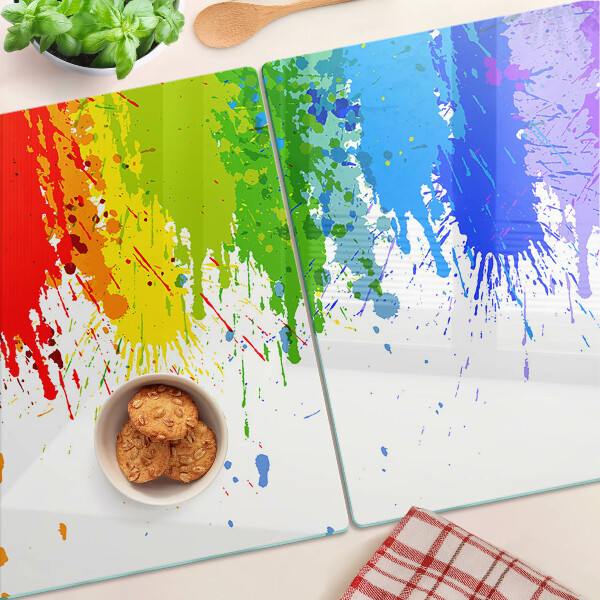 Tocător de bucătărie Pete de vopsea colorate