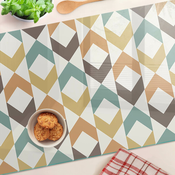 Tocător de bucătărie Geometrie în culori pastelate