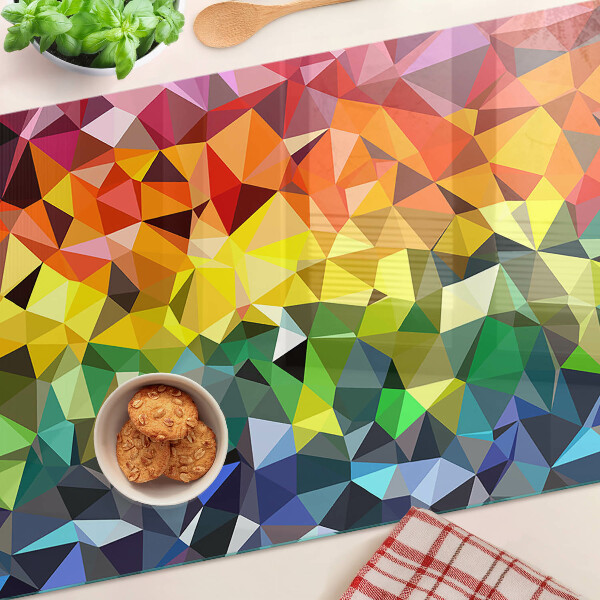 Tocător de bucătărie Mozaic colorat de triunghiuri