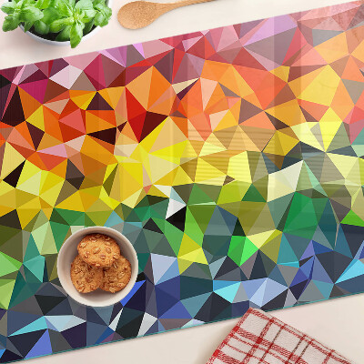 Tocător de bucătărie Mozaic colorat de triunghiuri
