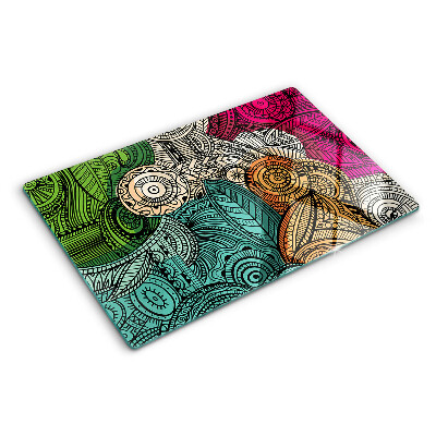 Tocător de bucătărie Motiv Mandala cu modele colorate