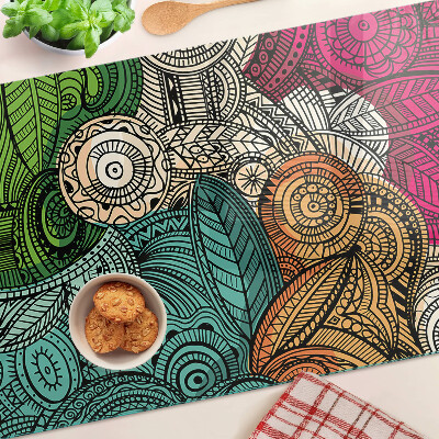 Tocător de bucătărie Motiv Mandala cu modele colorate