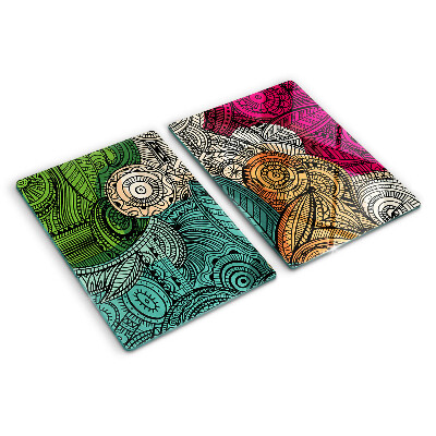 Tocător de bucătărie Motiv Mandala cu modele colorate