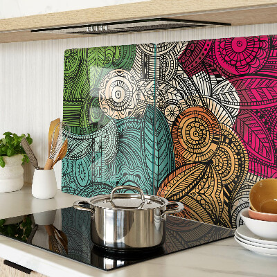 Tocător de bucătărie Motiv Mandala cu modele colorate