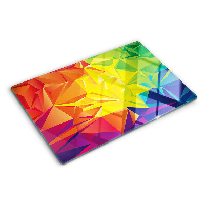 Tocător din sticlă Geometrie colorată