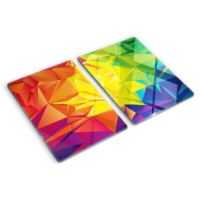 Tocător din sticlă Geometrie colorată