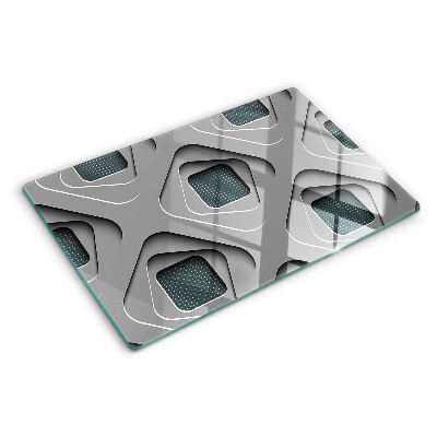 Tocător sticlă Modele geometrice în nuanțe de gri
