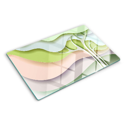 Tocător de bucătărie Valuri abstracte în culori pastelate