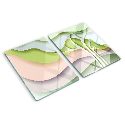 Tocător de bucătărie Valuri abstracte în culori pastelate