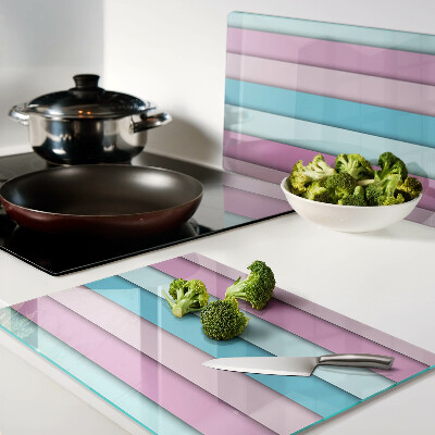 Tocător din sticlă Geometrie în culori pastelate