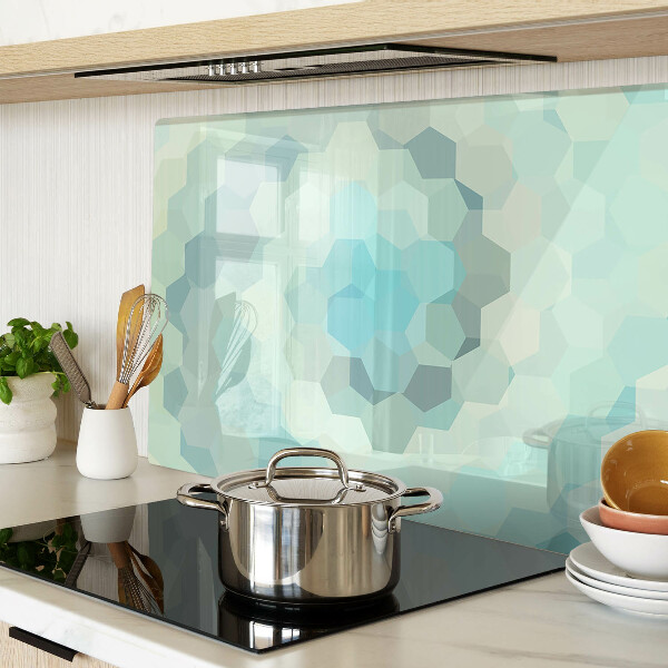 Tocător sticlă Forme geometrice în nuanțe de albastru