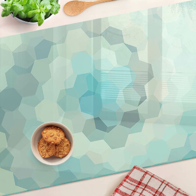 Tocător sticlă Forme geometrice în nuanțe de albastru