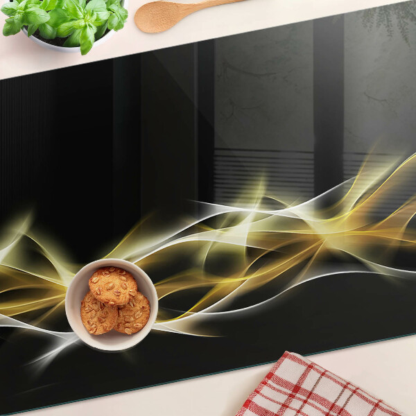 Tocător din sticlă Un val de lumină în nuanțe aurii