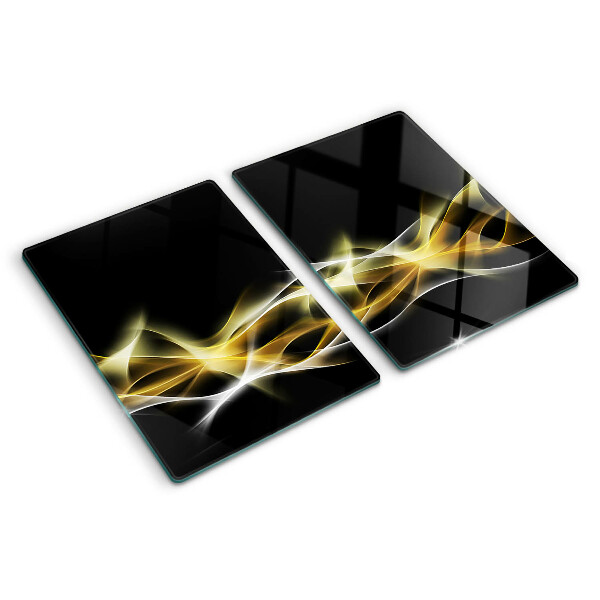 Tocător din sticlă Un val de lumină în nuanțe aurii