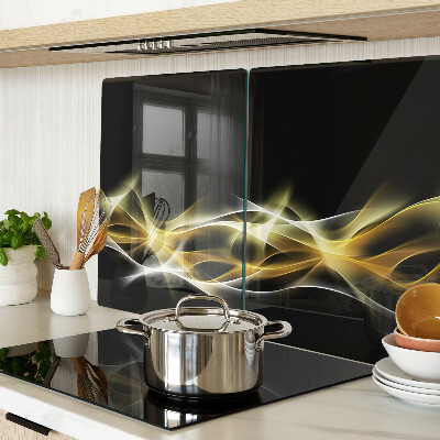 Tocător din sticlă Un val de lumină în nuanțe aurii