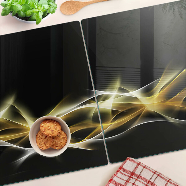 Tocător din sticlă Un val de lumină în nuanțe aurii