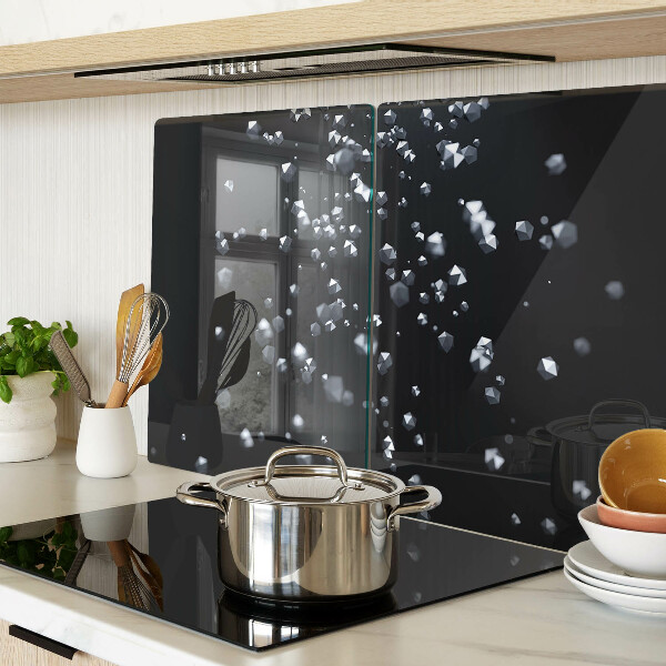 Tocător sticlă Bule de cristal pe fundal negru