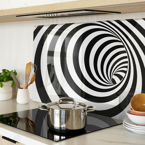 Tocător de bucătărie Motiv spiralat în alb și negru