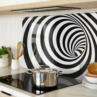Tocător de bucătărie Motiv spiralat în alb și negru