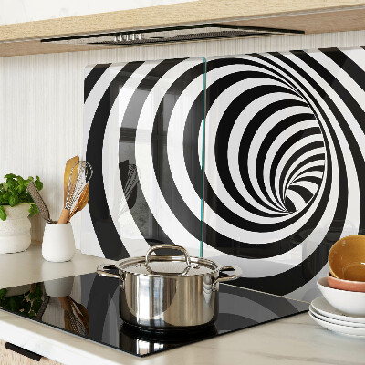 Tocător de bucătărie Motiv spiralat în alb și negru
