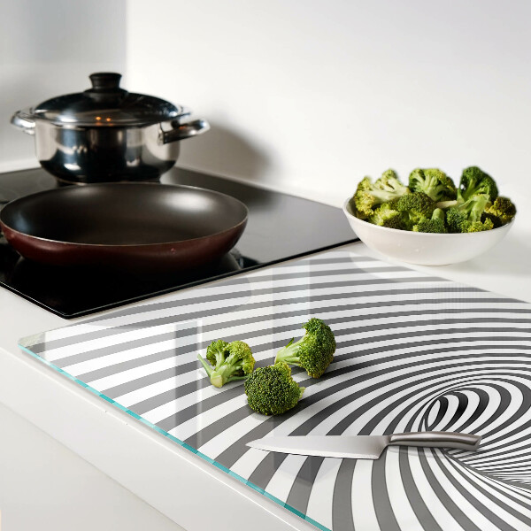 Tocător din sticlă Motiv spiralat optic