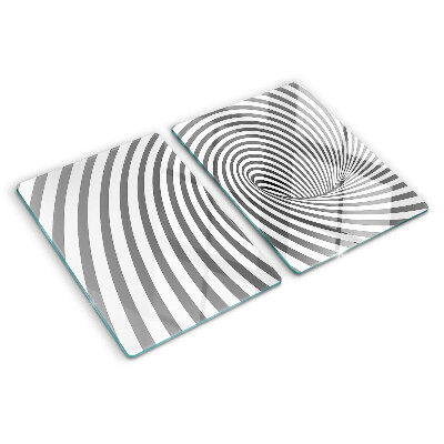 Tocător din sticlă Motiv spiralat optic