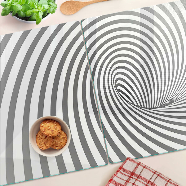 Tocător din sticlă Motiv spiralat optic