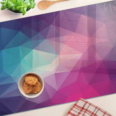 Tocător sticlă Geometrie în nuanțe de roz și albastru