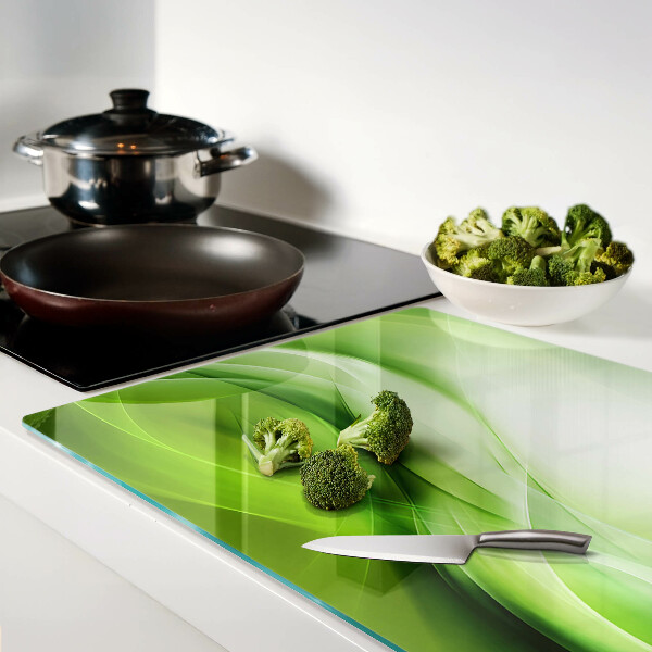 Tocător din sticlă Valuri verzi și gradienți