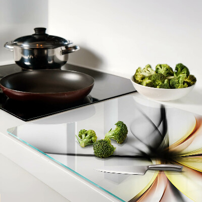 Tocător sticlă Abstract floral cu linii dinamice