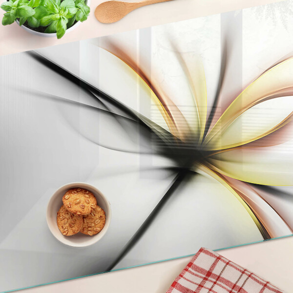 Tocător sticlă Abstract floral cu linii dinamice