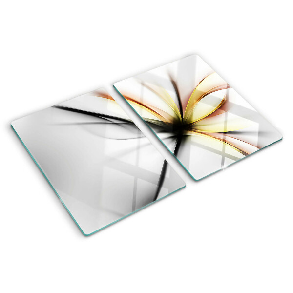 Tocător sticlă Abstract floral cu linii dinamice