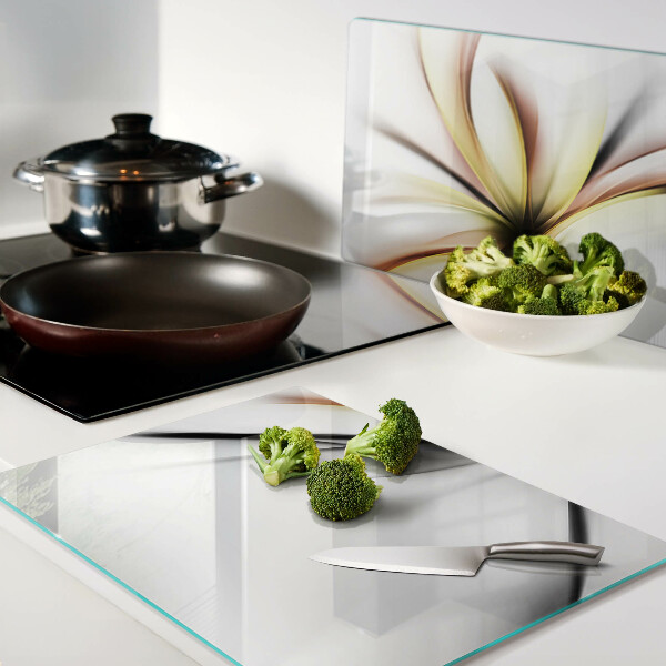 Tocător sticlă Abstract floral cu linii dinamice