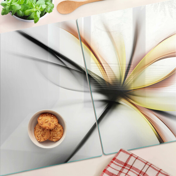 Tocător sticlă Abstract floral cu linii dinamice