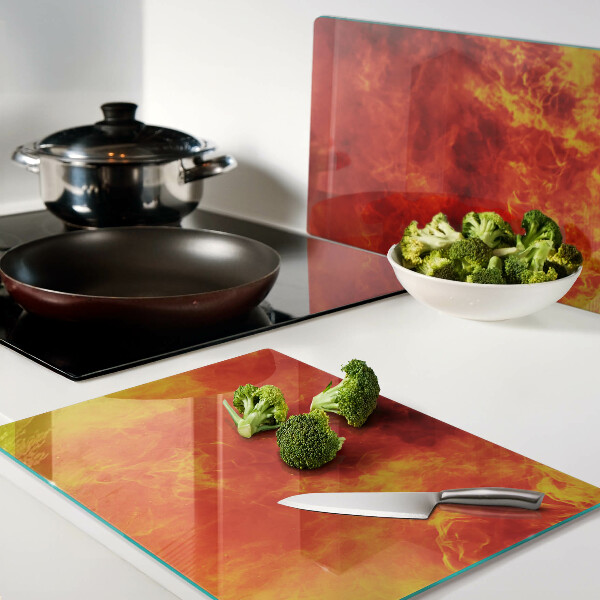 Tocător din sticlă Foc și flăcări