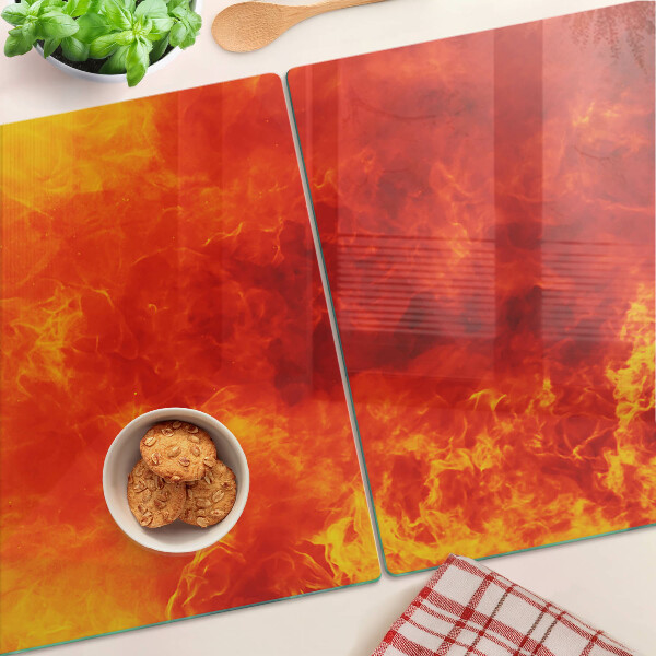 Tocător din sticlă Foc și flăcări